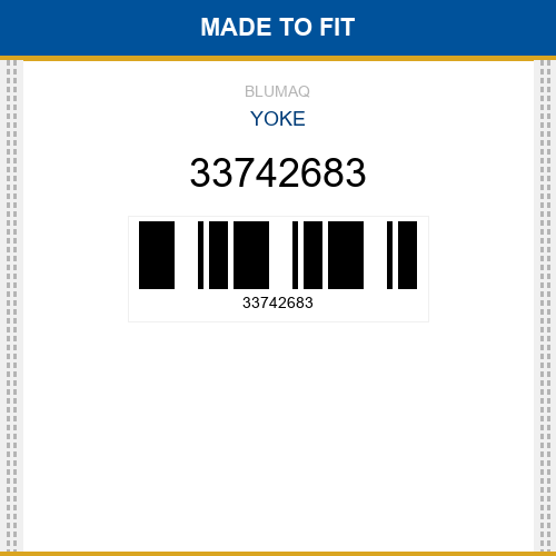 33742683 Yoke Made to fit for CASE