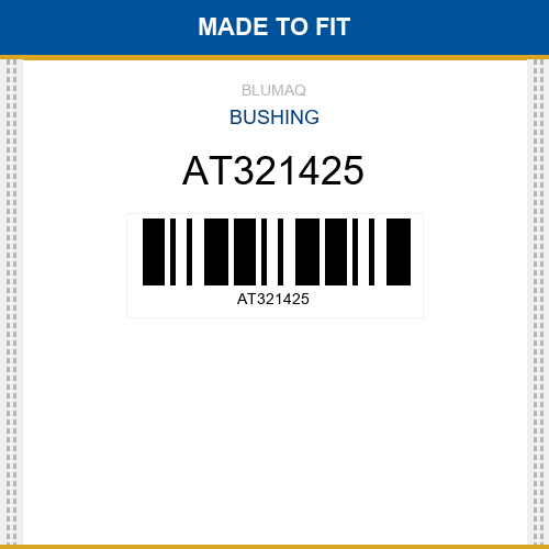 AT321425 Bushing Made to fit for JOHN DEERE