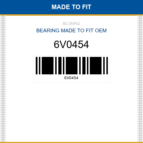 6V0454 Bearing Made to fit