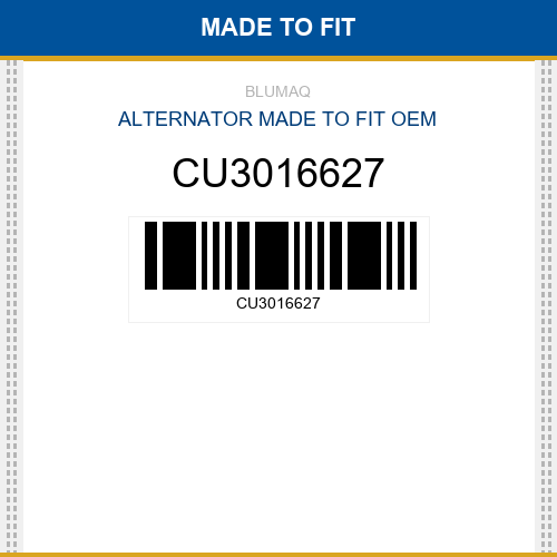 CU3016627 Alternator Made to fit for CUMMINS