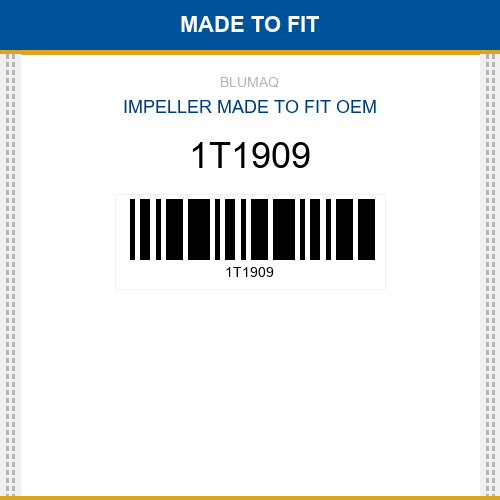 1T1909 Impeller Made to fit