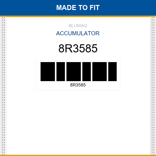8R3585 Accumulator Made to fit
