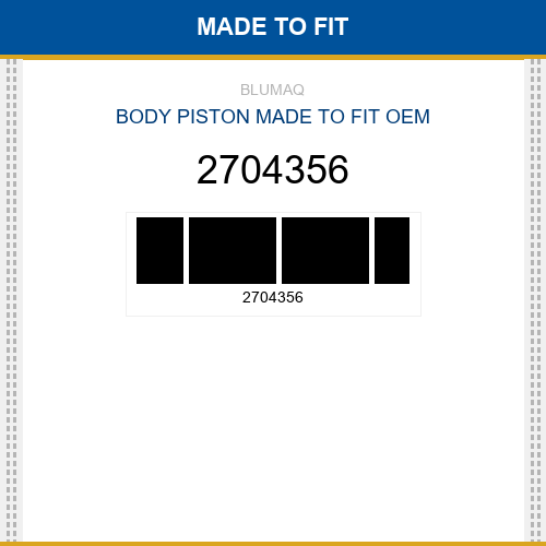 2704356 Body piston Made to fit for CATERPILLAR