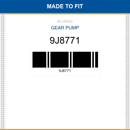 9J8771 Gear pump Made to fit