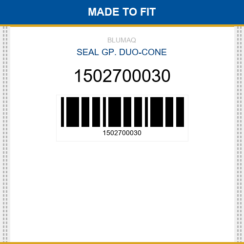 1502700030 Seal gp. duo-cone Made to fit for KOMATSU