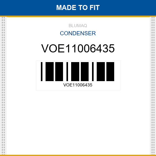 VOE11006435 Condenser Made to fit for VOLVO