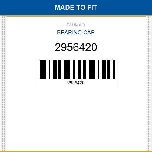 2956420 Bearing cap Made to fit