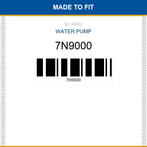 7N9000 Water pump Made to fit for CATERPILLAR