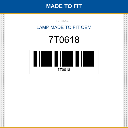 7T0618 Lamp Made to fit