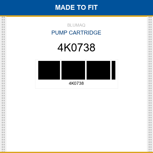4K0738 Pump cartridge Made to fit for CATERPILLAR