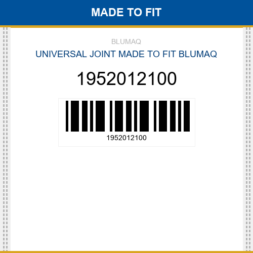 1952012100 Universal joint Made to fit for KOMATSU