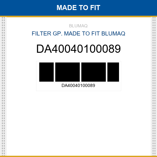 DA40040100089 Filter gp. Made to fit for Daewoo - Doosan