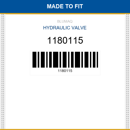 1180115 Hydraulic valve Made to fit for CATERPILLAR