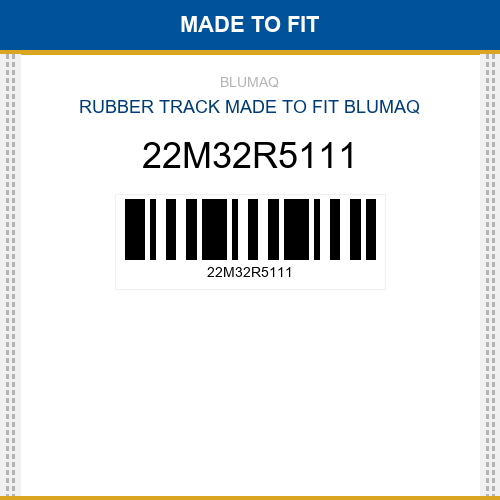 22M32R5111 Rubber track Made to fit for KOMATSU