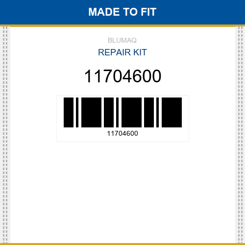 11704600 Repair kit Made to fit for VOLVO