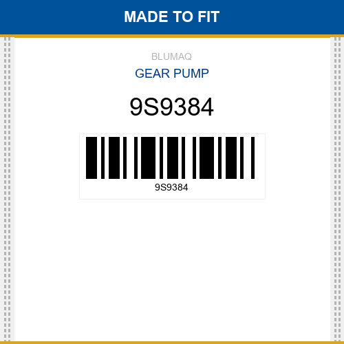 9S9384 Gear pump Made to fit for CATERPILLAR