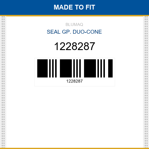 1228287 Seal gp. duo-cone Made to fit