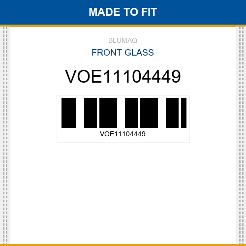 VOE11104449 Front glass Made to fit for VOLVO