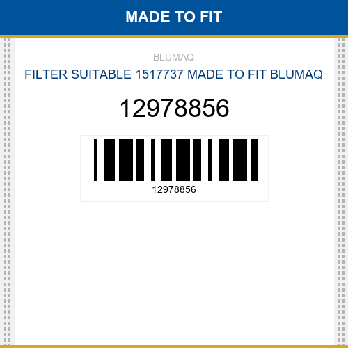 12978856 Filter suitable 1517737 Made to fit for VOLVO