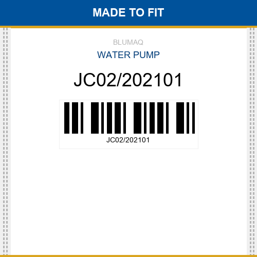 JC02/202101 Water pump Made to fit for JCB