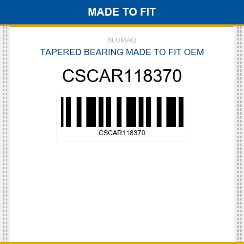 CSCAR118370 Tapered bearing Made to fit for CASE