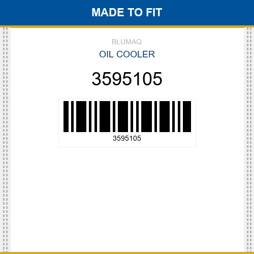 3595105 Oil cooler Made to fit for CATERPILLAR