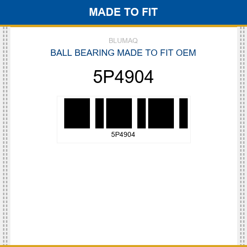 5P4904 Ball bearing Made to fit for CATERPILLAR