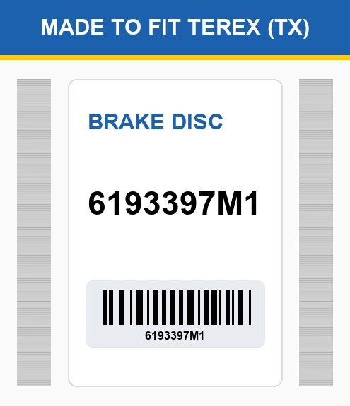 6193397M1 Brake disc Made to fit for TEREX