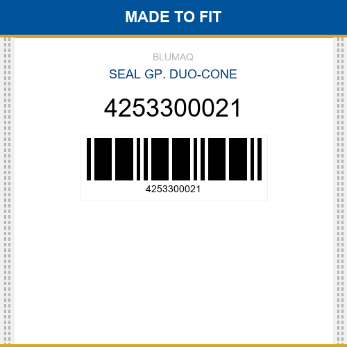 4253300021 Seal gp. duo-cone Made to fit for KOMATSU