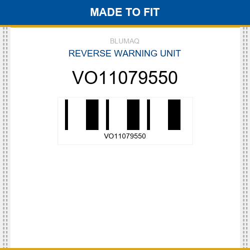 VO11079550 Reverse warning unit Made to fit for VOLVO
