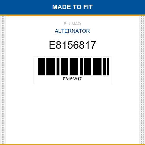 E8156817 Alternator Made to fit for VOLVO