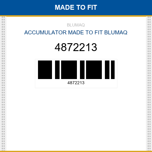 4872213 Accumulator Made to fit for VOLVO