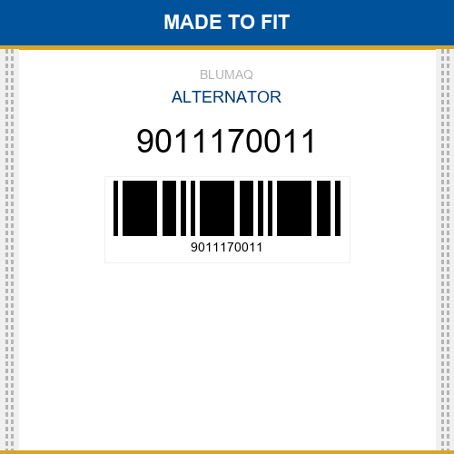 9011170011 Alternator Made to fit for VOLVO