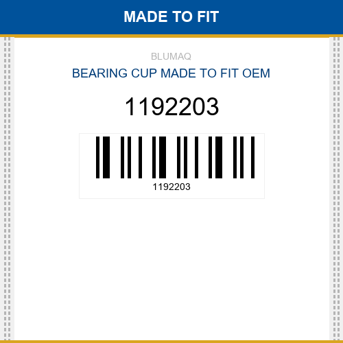 1192203 Bearing cup Made to fit