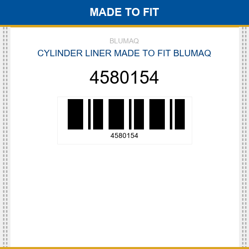 4580154 Cylinder liner Made to fit