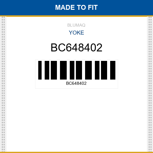 BC648402 Yoke Made to fit for BOBCAT