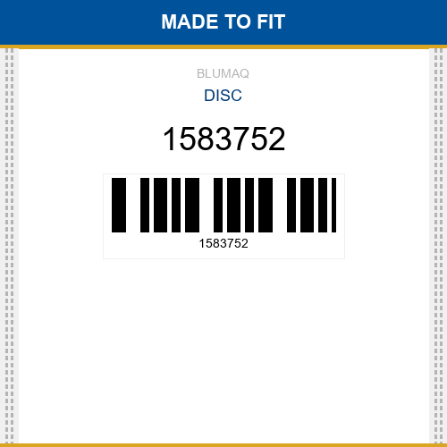 1583752 Disc Made to fit
