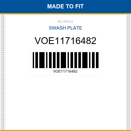 VOE11716482 Swash plate Made to fit for VOLVO