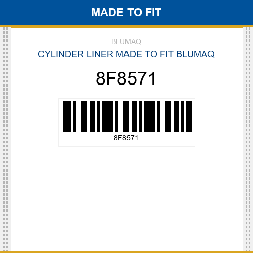 8F8571 Cylinder liner Made to fit for CATERPILLAR