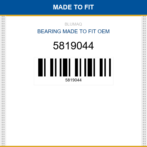 5819044 Bearing Made to fit