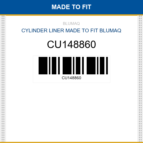 CU148860 Cylinder liner Made to fit for CUMMINS