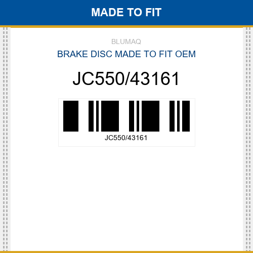 JC550/43161 Brake disc Made to fit for JCB