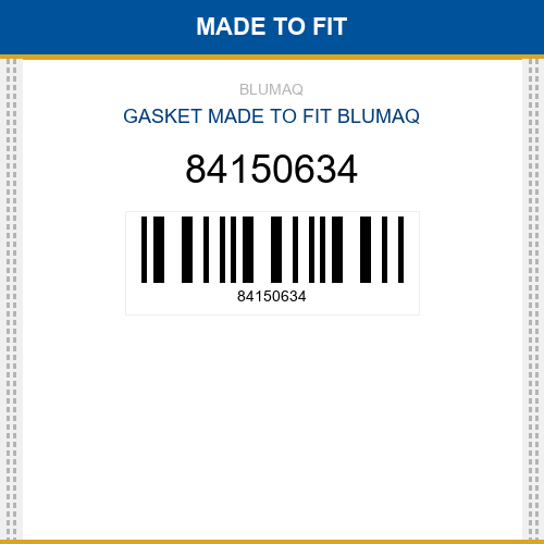 84150634 Gasket Made to fit for CASE