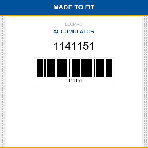 1141151 Accumulator Made to fit