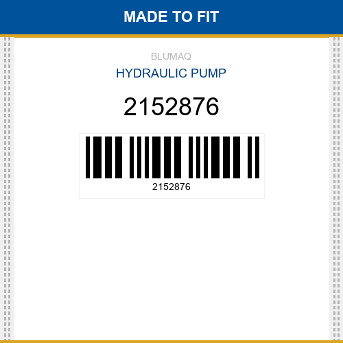 2152876 Hydraulic pump Made to fit