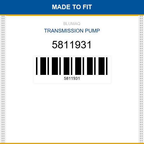 5811931 Transmission pump Made to fit