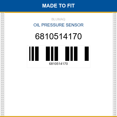6810514170 Oil pressure sensor Made to fit for KOMATSU