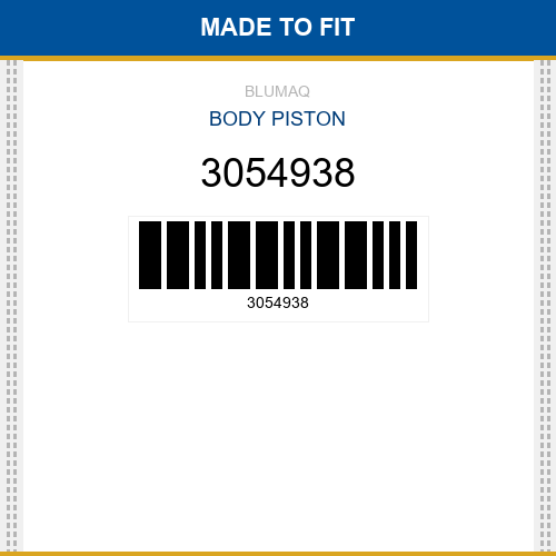 3054938 Body piston Made to fit