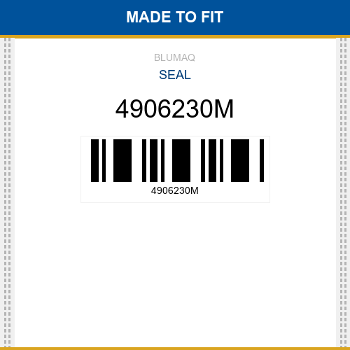 4906230M Seal Made to fit for KOMATSU