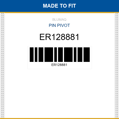 ER128881 Pin pivot Made to fit for JOHN DEERE
